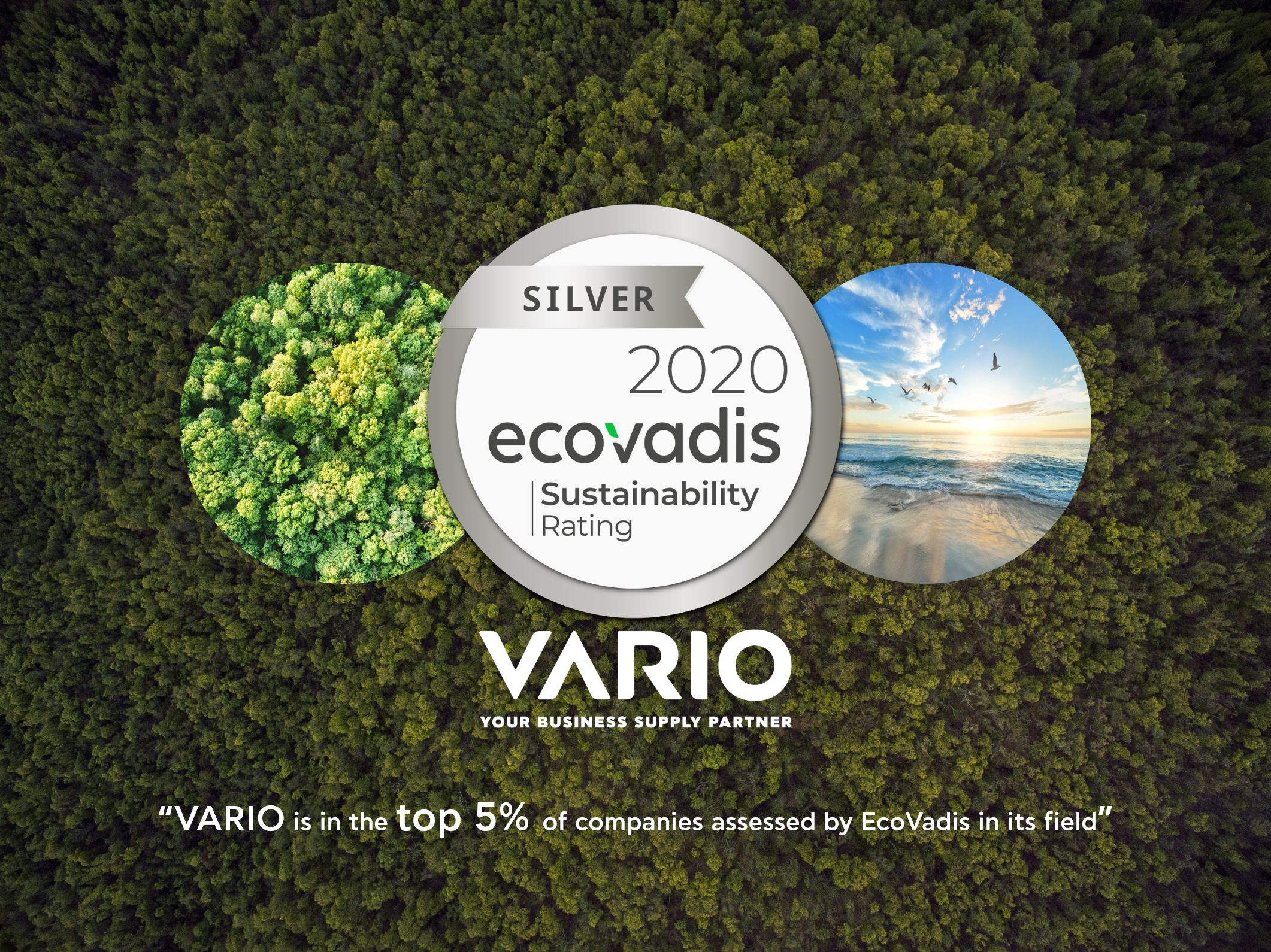 Η VARIO διακρίθηκε με το Silver Award από την EcoVadis για τις κοινωνικές πρακτικές της σχετικά με θέματα αειφορίας και βιώσιμης ανάπτυξης.
