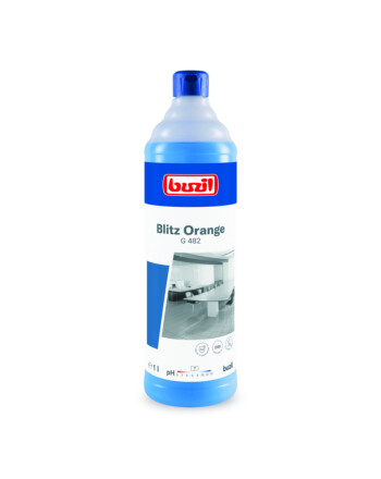 Buzil Blitz Orange G482 ουδέτερο αλκοολούχο καθαριστικό γενικής χρήσης με άρωμα πορτοκαλιού 1L