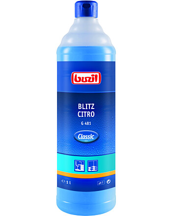 Buzil Blitz Citro G481 ουδέτερο αλκοολούχο καθαριστικό γενικής χρήσης με άρωμα κίτρου 1L