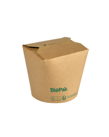 Biopak ecoecho® Ronda σκεύος φαγητού 750ml καφέ από χαρτόνι με επίστρωση βιοπλαστικού 65τεμ