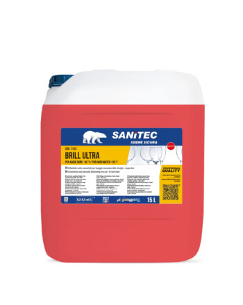 Sanitec Brill Ultra όξινο στεγνωτικό πλυντηρίου πιάτων για σκληρά νερά 15L/ 15,3 Kg