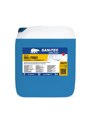 Sanitec Brill Power όξινο στεγνωτικό πλυντηρίου πιάτων για μαλακά-μέτρια νερά 15L/ 15,3 Kg