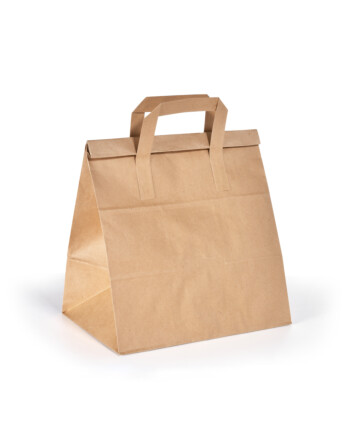 Biopak χάρτινη τσάντα μεταφοράς με χερούλια σε φυσική απόχρωση 8,5L