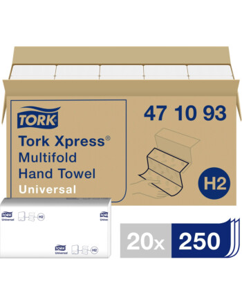 Tork Xpress® χειροπετσέτα λευκή 1φυλλη Z-Fold 21,3x23,4cm 250τεμ