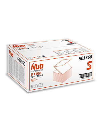 Nua Pro χαρτί υγείας σε φύλλα λευκό 2φυλλο V-fold 250τεμ