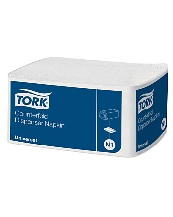 Tork® Counterfold χαρτοπετσέτα συσκευής λευκή 2φυλλη 30x33cm 300τεμ
