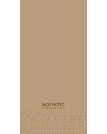 Duni Ecoecho® χαρτοπετσέτα kraft 2φυλλη 1/8 40x40cm πολυτελείας 300τεμ