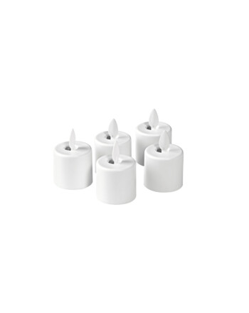 Duni 5 ανταλλακτικά επαναφορτιζόμενα κεριά LED λευκά 3,8xØ3,6cm 5τεμ 25h