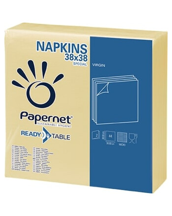 Papernet® χαρτοπετσέτα σαμπανί 2φυλλη 1/4 38x38cm point to point 44τεμ