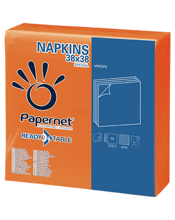 Papernet® χαρτοπετσέτα πορτοκαλί 2φυλλη 1/4 38x38cm point to point 44τεμ