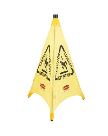 Rubbermaid® Pop-Up κώνος με κίτρινη προειδοποιητική σήμανση 76cm νάιλον/PE σε 3 γλώσσες