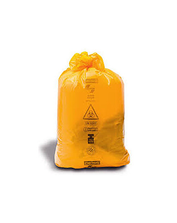 Deiss Premium σάκος για μολυσματικά απόβλητα 70x110cm κίτρινος 25τεμ