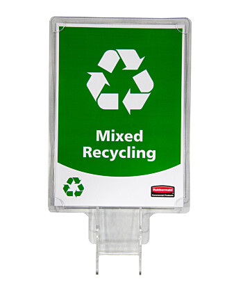 Rubbermaid® καρτέλα σήμανσης ανακύκλωσης πράσινη