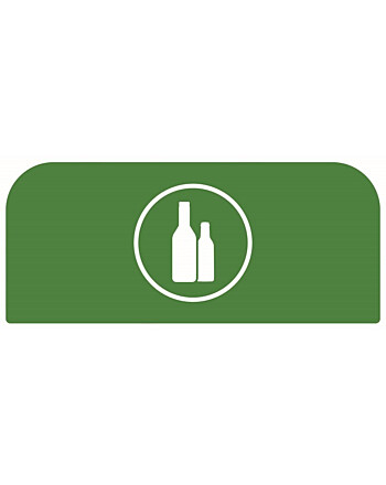 Rubbermaid® Configure™ πινακίδα ανακύκλωσης γυαλιού πράσινη 57L