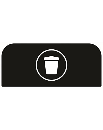 Rubbermaid® Configure™ πινακίδα ανακύκλωσης αποβλήτων μαύρη 57L
