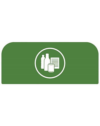 Rubbermaid® Configure™ πινακίδα μεικτής ανακύκλωσης πράσινη 57L