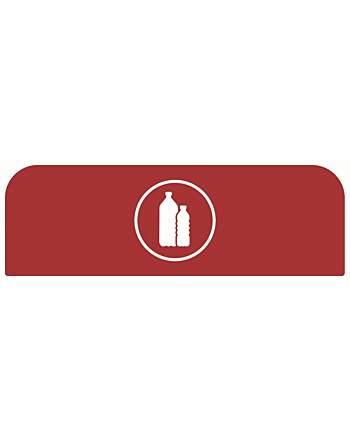 Rubbermaid® Configure™ πινακίδα ανακύκλωσης πλαστικού κόκκινη 87L