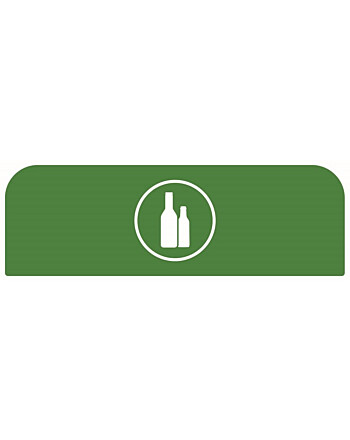 Rubbermaid® Configure™ πινακίδα ανακύκλωσης γυαλιού πράσινη 87L