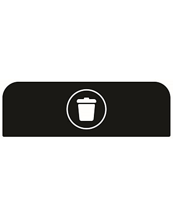 Rubbermaid® Configure™ πινακίδα ανακύκλωσης αποβλήτων μαύρη 87L