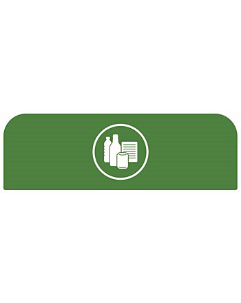 Rubbermaid® Configure™ πινακίδα μεικτής ανακύκλωσης πράσινη 87L