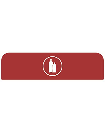 Rubbermaid® Configure™ πινακίδα ανακύκλωσης πλαστικού κόκκινη 125L