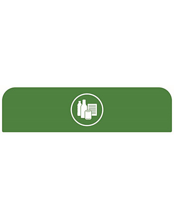 Rubbermaid® Configure™ πινακίδα μεικτής ανακύκλωσης πράσινη 125L