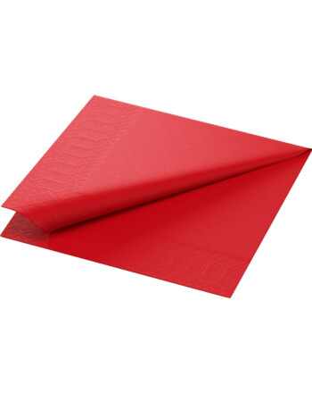 Duni Ecoecho® χαρτοπετσέτα κόκκινη 1φυλλη 1/4 33x33cm 500τεμ