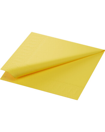 Duni Ecoecho® χαρτοπετσέτα κίτρινη 1φυλλη 1/4 33x33cm 500τεμ