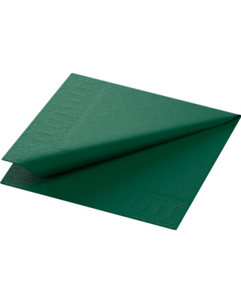 Duni χαρτοπετσέτα σκούρο πράσινο 3φυλλη 1/4 24x24cm πολυτελείας 250τεμ