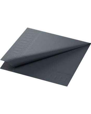 Duni χαρτοπετσέτα μαύρη 3φυλλη 1/4 33x33cm πολυτελείας 125τεμ