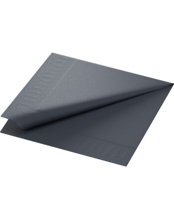 Duni χαρτοπετσέτα μαύρη 3φυλλη 1/4 40x40cm πολυτελείας 125τεμ