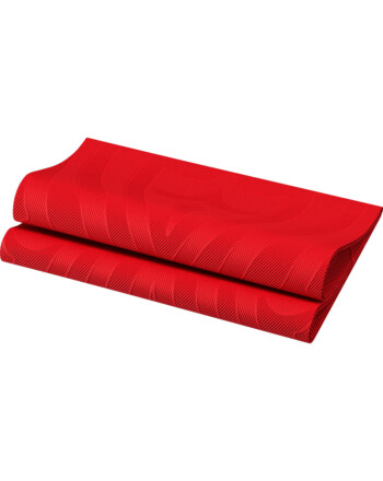 Duni Elegance® Lily χαρτοπετσέτα κόκκινη 1/4 40x40cm Airlaid με ανάγλυφη επιφάνεια 40τεμ
