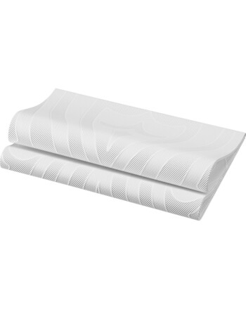 Duni Elegance® Lily χαρτοπετσέτα λευκή 1/4 40x40cm Airlaid με ανάγλυφη επιφάνεια 40τεμ