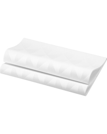 Duni Elegance® Crystal χαρτοπετσέτα λευκή 1/4 48x48cm Airlaid με ανάγλυφη επιφάνεια 40τεμ