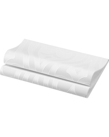 Duni Elegance® Lily χαρτοπετσέτα λευκή 1/4 48x48cm Airlaid με ανάγλυφη επιφάνεια 40τεμ