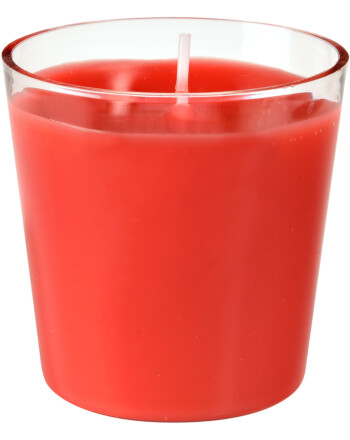 Duni Switch&Shine κερί σε ποτήρι κόκκινο 6,5xØ6,5cm 30h