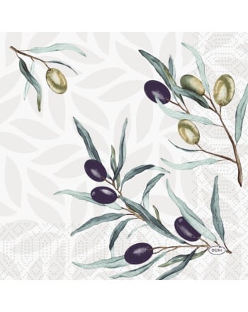 Duni χαρτοπετσέτα Olive Garden 3φυλλη 1/4 33x33cm πολυτελείας 250τεμ