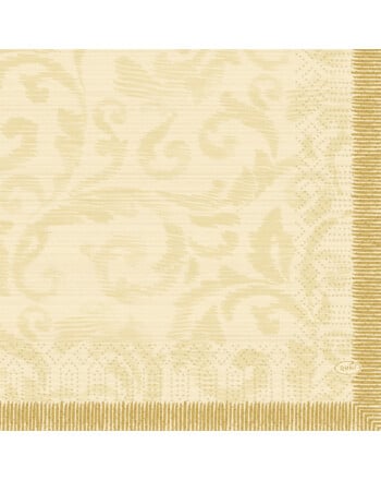 Duni χαρτοπετσέτα Rich Damast Cream 3φυλλη 1/4 33x33cm πολυτελείας 250τεμ
