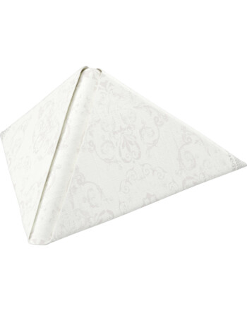 Duni Dunilin® Opulent χαρτοπετσέτα λευκή με σχέδιο 1/4 40x40cm Airlaid 45τεμ
