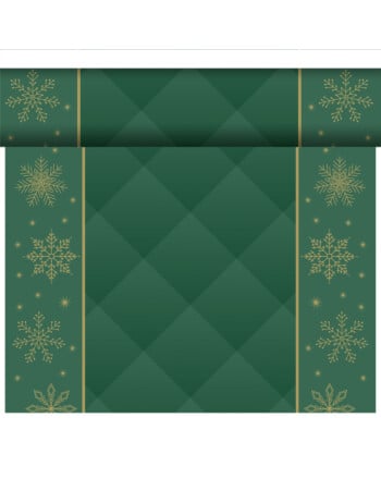 Duni Rhombus Green ράνερ σε ρολό Airlaid με σχέδιο 0,4x24m