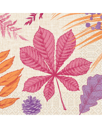 Duni Bright Autumn χαρτοπετσέτα με σχέδιο 3φυλλη 1/4 33x33cm πολυτελείας 50τεμ