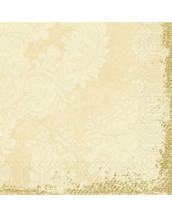 Duni Royal χαρτοπετσέτα κρεμ με σχέδιο 3φυλλη 1/4 40x40cm πολυτελείας 250τεμ