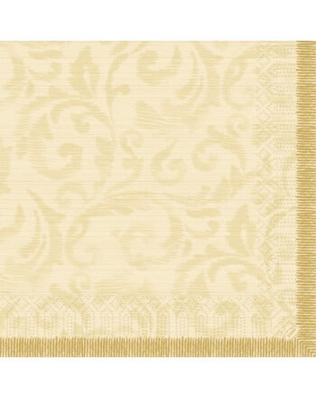Duni χαρτοπετσέτα Rich Damast Cream 3φυλλη 1/4 40x40cm πολυτελείας 250τεμ