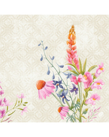 Duni Dunisoft® Floret χαρτοπετσέτα με σχέδιο 40x40cm Airlaid 60τεμ