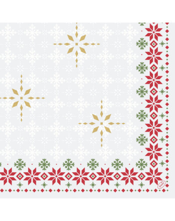 Duni Dunisoft® Tradition χαρτοπετσέτα με σχέδιο 1/4 40x40cm Airlaid 60τεμ