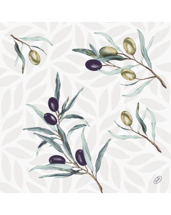 Duni χαρτοπετσέτα Olive Garden 4φυλλη 1/4 40x40cm πολυτελείας 50τεμ