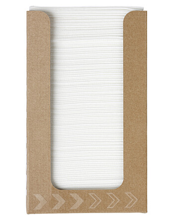 Duni Bio Dunisoft® χάρτινη θήκη με λευκές χαρτοπετσέτες 20x20cm 100τεμ