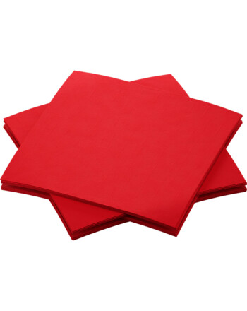 Duni Bio Dunisoft® χαρτοπετσέτα κόκκινη 1/4 20x20cm Airlaid 180τεμ