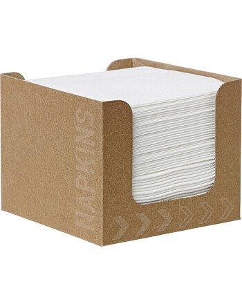 Duni Bio Dunisoft® Ecoecho χάρτινη θήκη με λευκές χαρτοπετσέτες 20x20cm 50τεμ