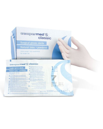 Sempermed® Classic χειρουργικά γάντια μίας χρήση με πούδρα λάτεξ No.7 λευκά